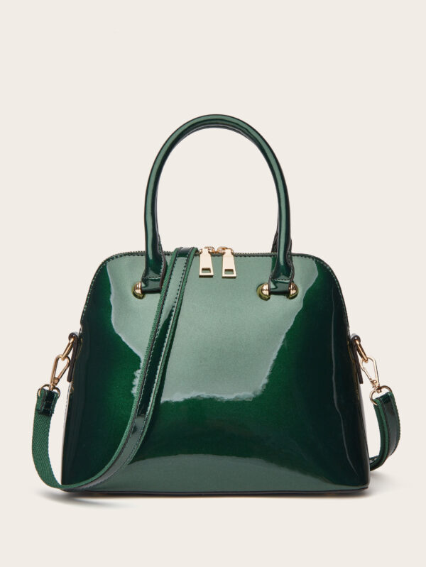 Women's Shiny Tote Shoulder Messenger Bag - Image 4