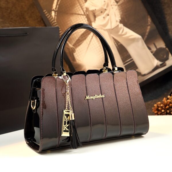 lossy Patent Leather Handbags For Women - Image 2