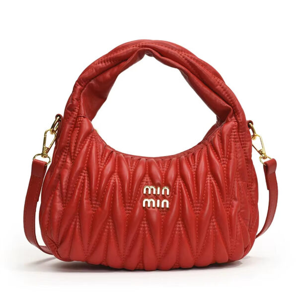 Pleated Cloud Lady Handbags High Quality PU Shopping Shoulder Bags for Women Removable Shoulder Strap Crossbody Bag Small Bags - Image 5
