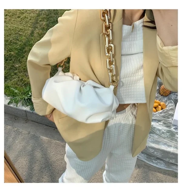 New Fashion Thick Chain Cloud Bag Shoulder - Image 5